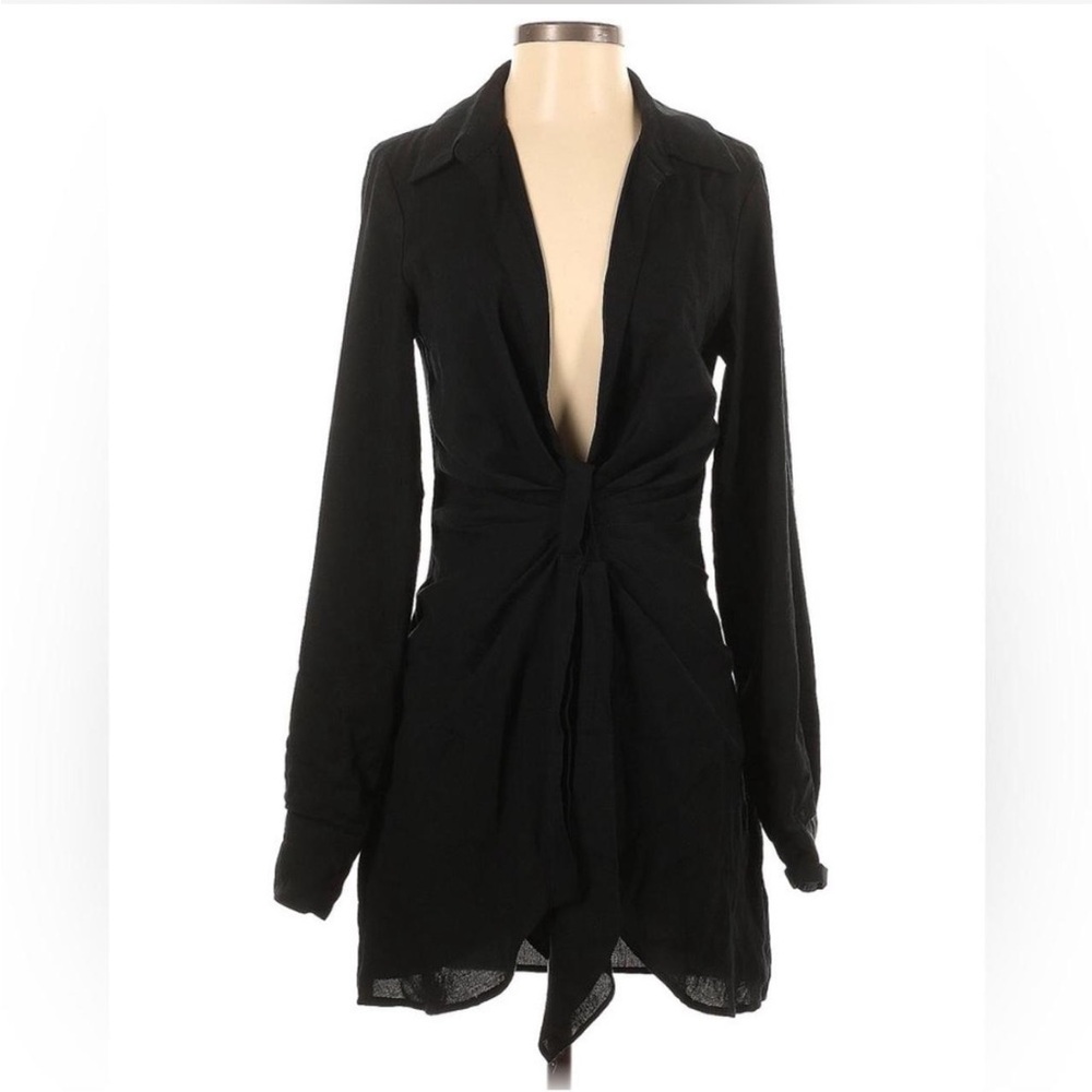 NWOT choosy black draped dress